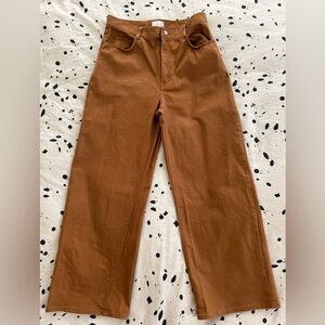 Aritzia Wilfred Wide Leg Denim Crop Size 10